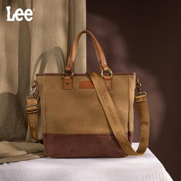 x Lee Waxed Canvas Tote Bag for Women Top-Handle Handbag Shoulder Bag with Adjus - Picture 6 of 7